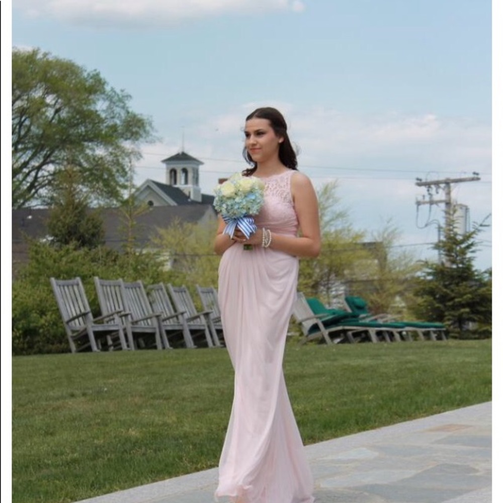 Pink bridesmaids dress